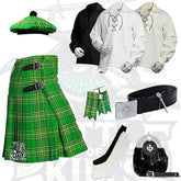 Battle Of Kilts Men’s Tartan Kilt Outfit – 9-Piece Scottish Set with Premium Accessories
